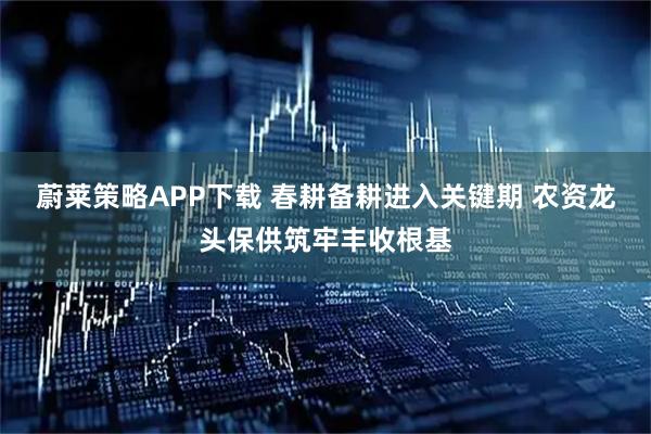 蔚莱策略APP下载 春耕备耕进入关键期 农资龙头保供筑牢丰收根基