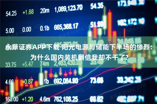 永華证券APP下载 阳光电源与储能下半场的惨烈: 为什么国内装机翻倍我却不干了?